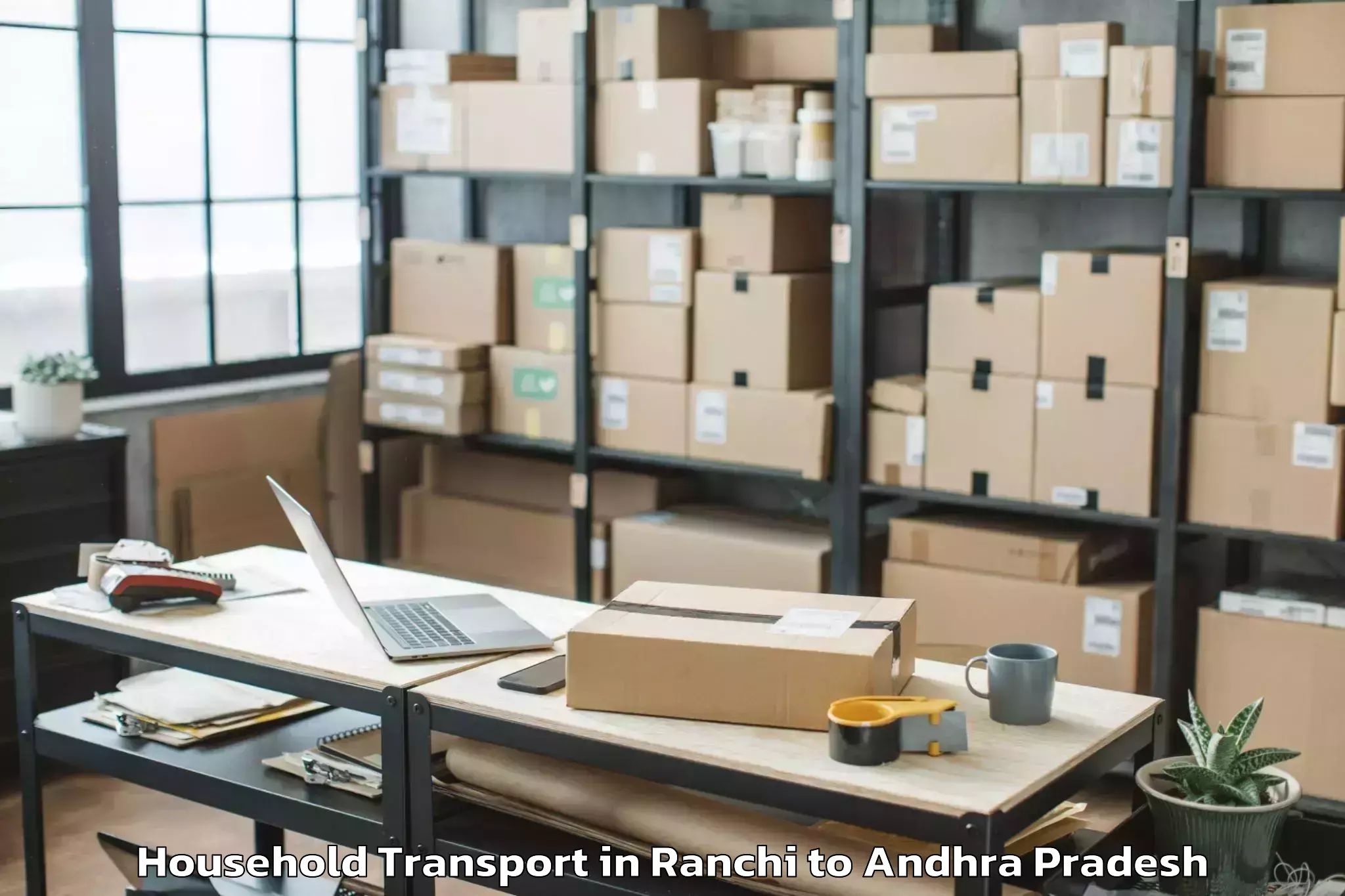 Book Ranchi to Nizampatnam Household Transport